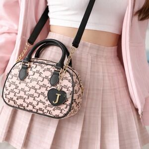 New! Juicy Couture Pep In Her Step Crossbody 💖 Mini Bowler Bag | Logo Print